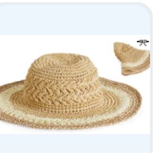 Natural Straw Sun Hat with Wide Brim